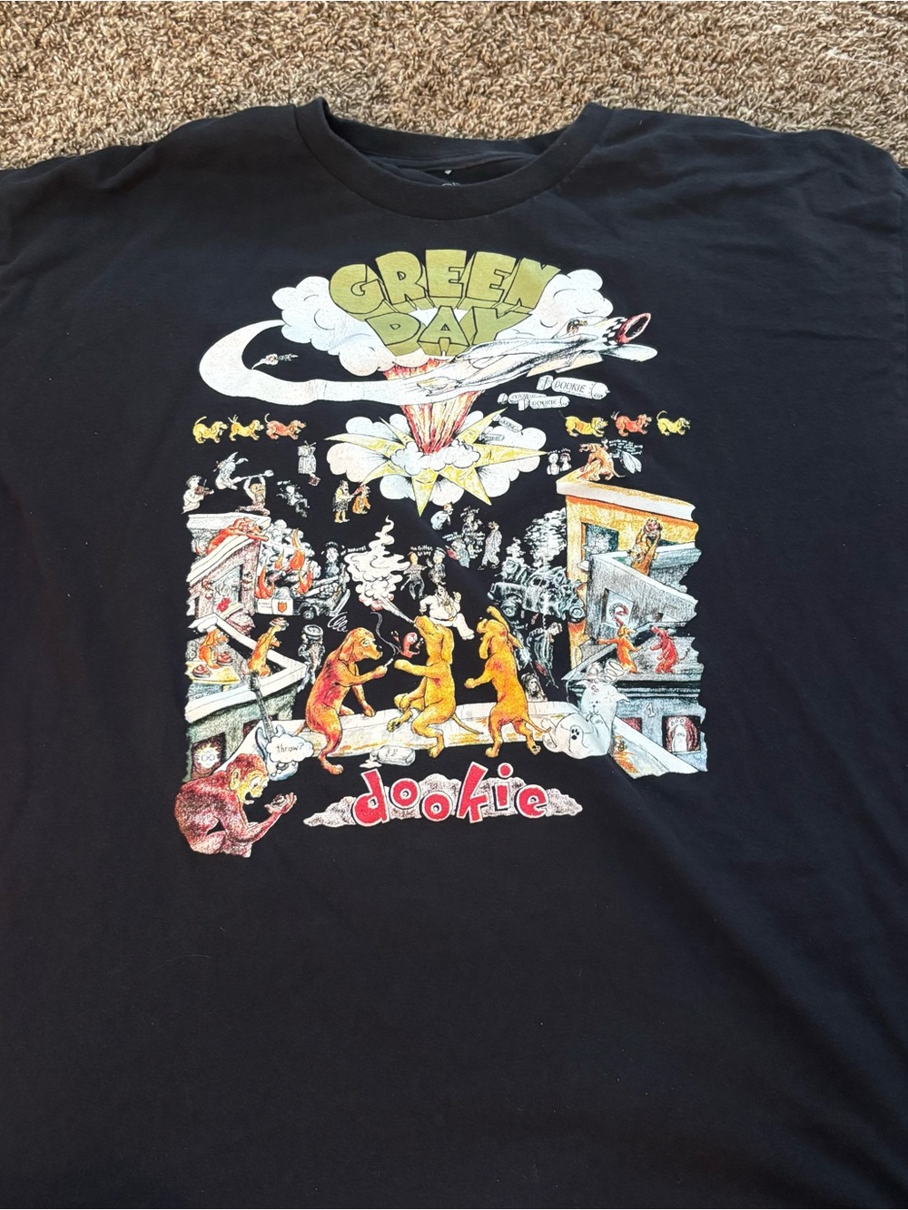 Green Day Dookie Graphic Band Tee Black XL